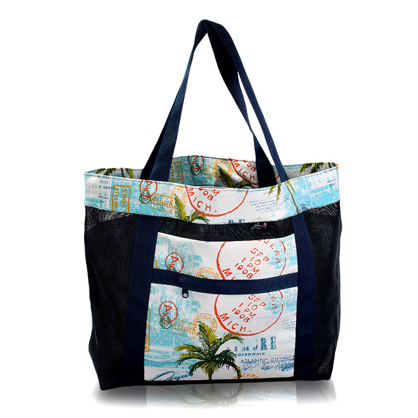 Journey Open Top Tote in Navy