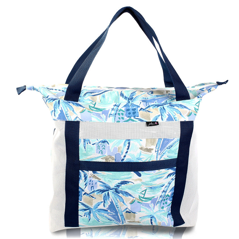 Seaside Shanty Zipper Top Tote in White